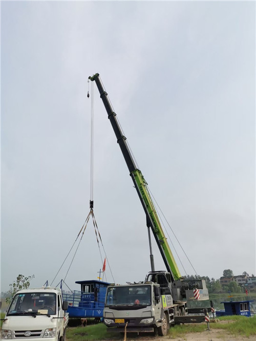 长汀县桥梁建设吊装案例